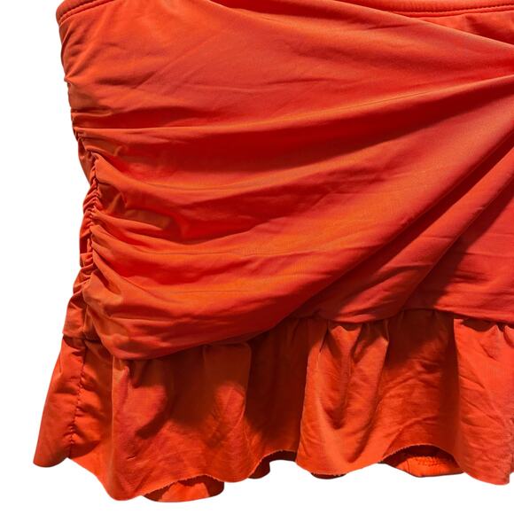 Kenneth Cole Reaction Skirt Swimwear Skort Orange Womens Size XL - Picture 3 of 7